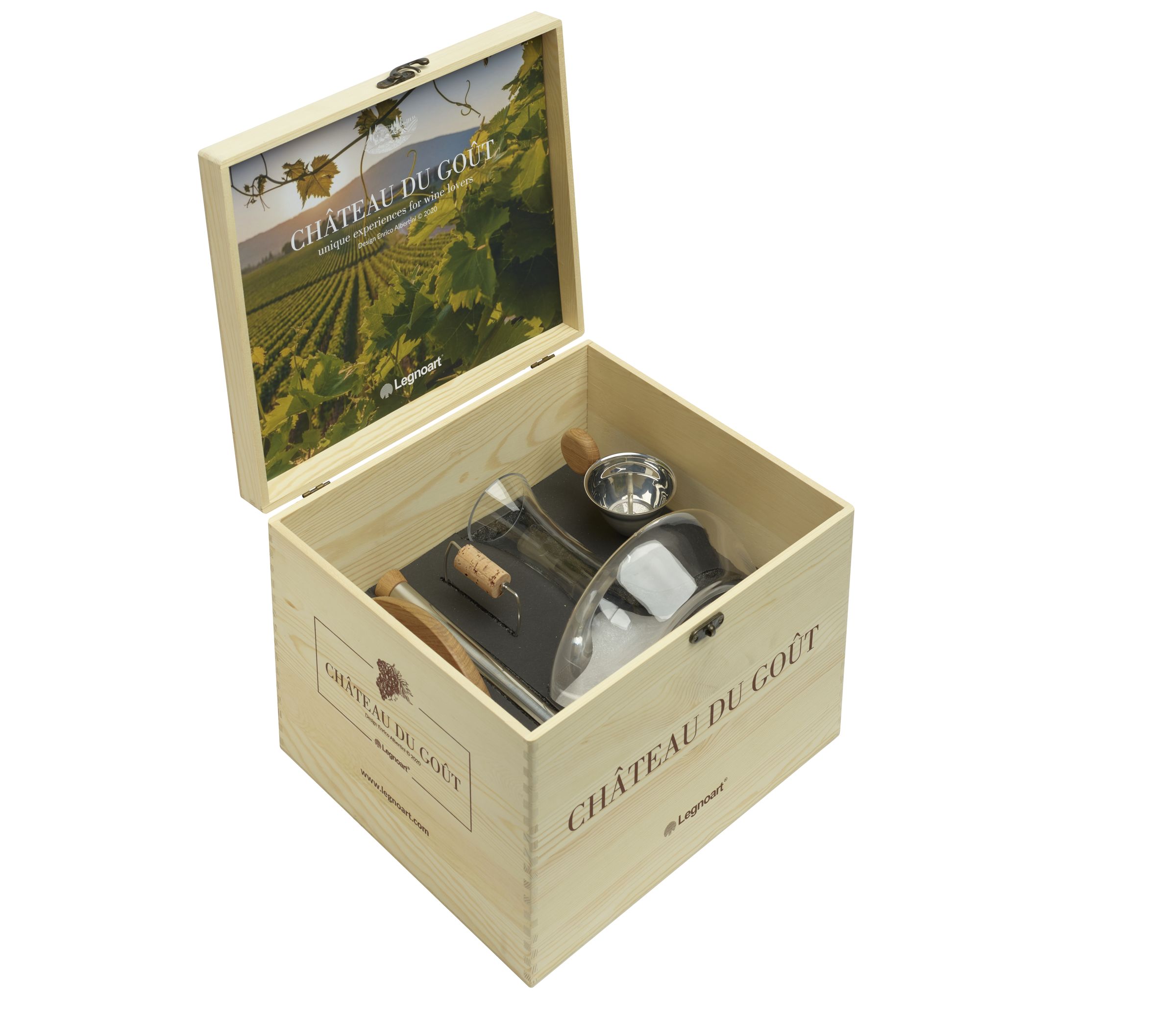 Legnoart CHATEAU DU GOUT SD20 Vin Dekantering sæt Legnoart CHATEAU DU GOUT SD20 Vin Dekantering sæt